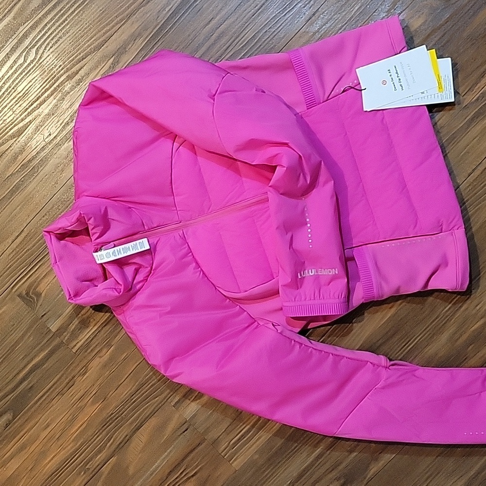 NWT Lululemon Down for it All- Half Zip Jacket **Hot Sonic Pink**